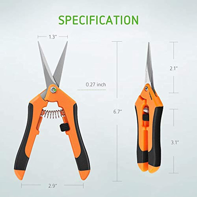 VIVOSUN 6.5 Inch Gardening Hand Pruner Pruning Shear