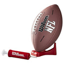 Wilson NFL MVP Junior Football with Pump and Tee, Brown Version