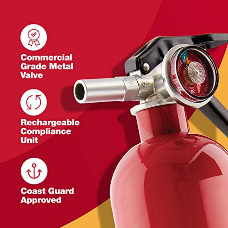 First Alert 1038789 Standard Home Fire Extinguisher, Red