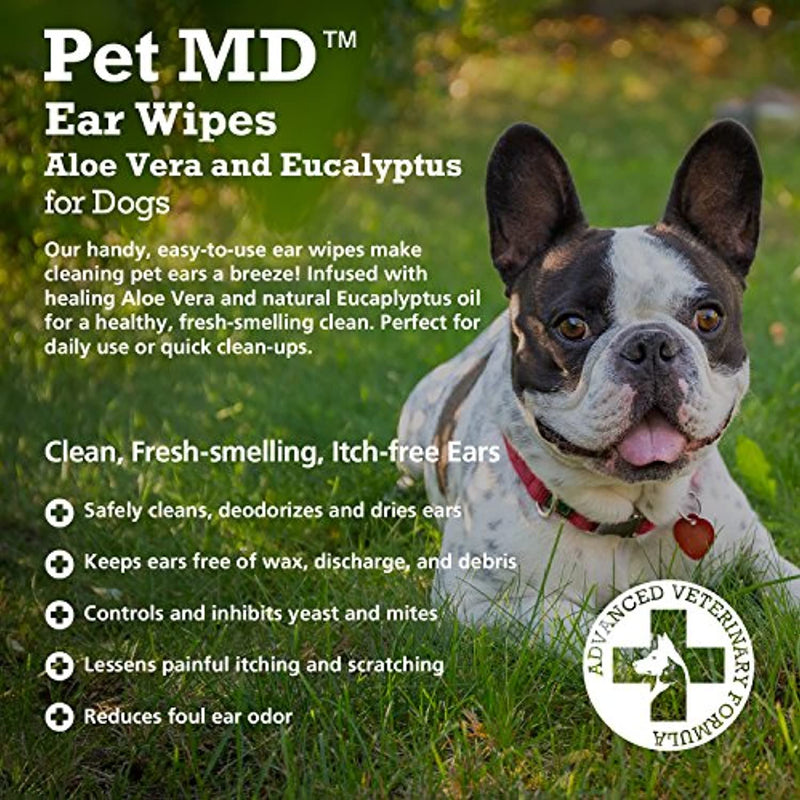 Pet MD - Dog Ear Cleaner Wipes